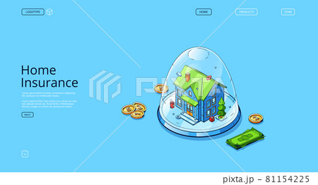 Landing page of home insurance service Landing page of home insurance service 81154225