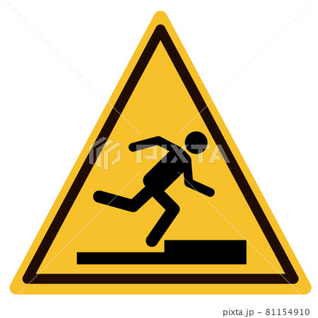 stumbling man icon on white background. watch your step sign. tripping hazard symbol. flat style. stumbling man icon on white background. watch your step sign. tripping hazard symbol. flat style. 81154910