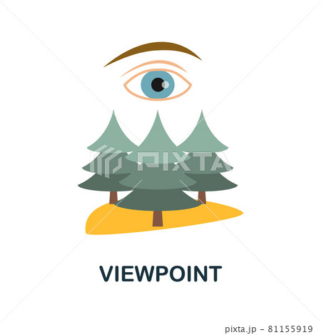 Viewpoint flat icon. Colored sign from excursions collection. Creative Viewpoint icon illustration for web design, infographics and more Viewpoint flat icon. Colored sign from excursions collection. Creative Viewpoint icon illustration for web design, infographics and more 81155919