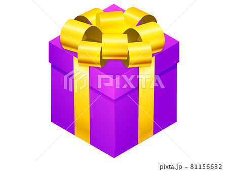 紫のギフトボックス プレゼントボックス のベクターイラスト素材のイラスト素材