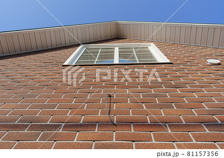 Shingles texture - close up view of asphalt roofing shingles Shingles texture - close up view of asphalt roofing shingles 81157356