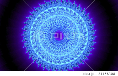Ornamental round lace pattern. Kaleidoscope coral circle. 81158308