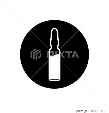 Ampoule icon. Rounded Button Style Editable Vector EPS Symbol Illustration. Ampoule icon. Rounded Button Style Editable Vector EPS Symbol Illustration. 81159422