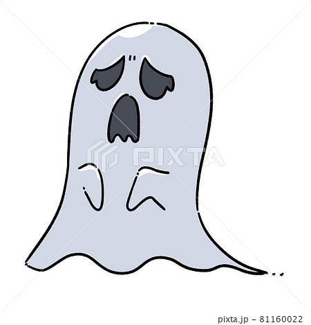 ゆるポップなキャラ素材 オバケ 1のイラスト素材