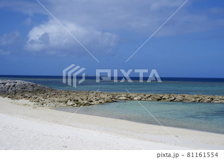 沖縄の白い砂浜と綺麗な海 沖縄の白い砂浜と綺麗な海 81161554