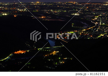 犀鶴林道(獅子吼高原)からの加賀平野の夜景 日本夜景100選 犀鶴林道(獅子吼高原)からの加賀平野の夜景 日本夜景100選 81162351