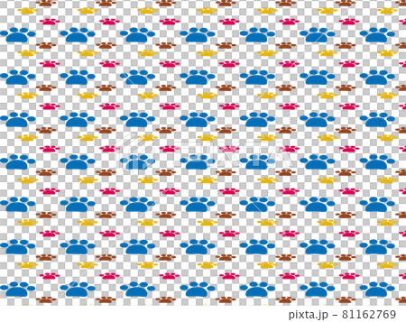 動物足跡織物多彩 81162769