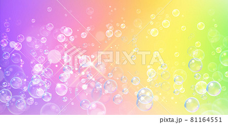虹色の空とシャボンの背景素材 81164551