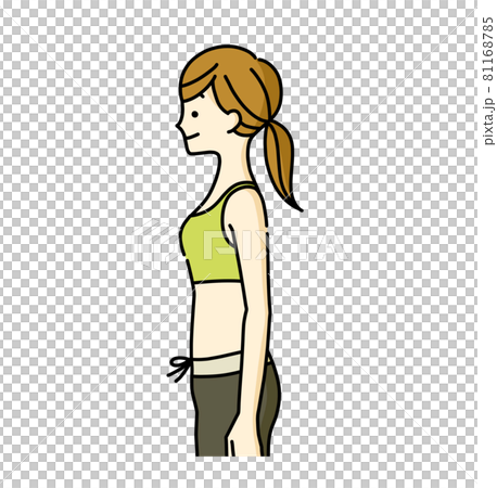 穿著側身運動服的女人 81168785