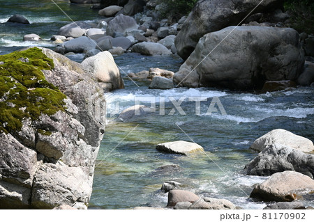 清流　打波川(上小池）　白山源流の景色。　 81170902