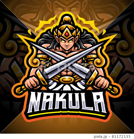 Nakula esport mascot logo design 81172135