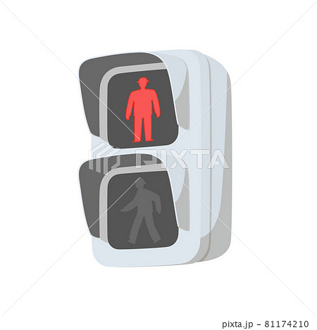 Led式歩行者用信号機 赤信号 のイラスト素材