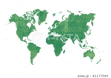 old green map of the world ,Silhouette background 81177094