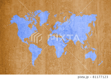 blue map of the world ,cement wall background blue map of the world ,cement wall background 81177123