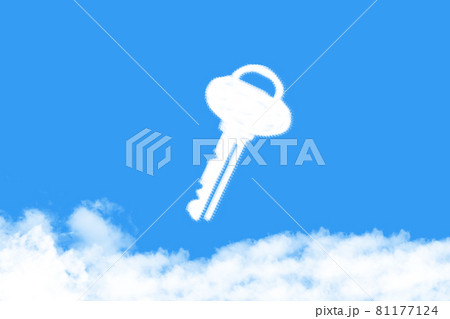 key cloud shaped on blue sky key cloud shaped on blue sky 81177124