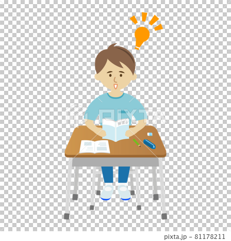 理解答案的小學生的插圖圖像 81178211