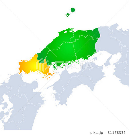 山口県地図と中国地方
