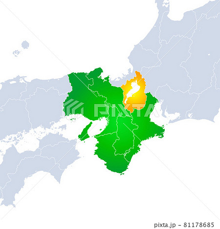 滋賀県地図と近畿地方 81178685