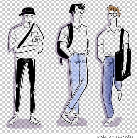 男插畫剪 男插畫剪 81179352