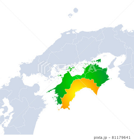 高知県地図と四国地方