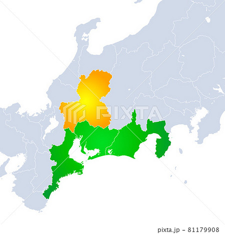 岐阜県地図と東海地方 81179908
