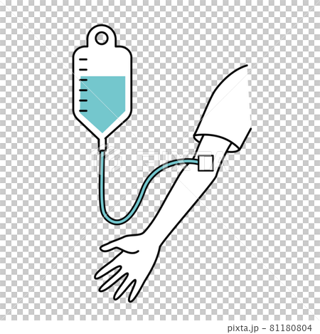 靜脈注射維生素美容中暑醫院插畫素材 81180804