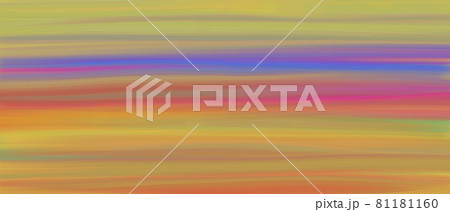 油彩グラデーション抽象背景）レトロなマルチカラーのボーダー 黄色 