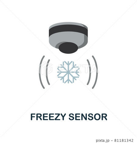 Freezy Sensor flat icon. Colored sign from home security collection. Creative Freezy Sensor icon illustration for web design, infographics and more Freezy Sensor flat icon. Colored sign from home security collection. Creative Freezy Sensor icon illustration for web design, infographics and more 81181342
