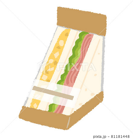 コンビニのサンドイッチのイラストのイラスト素材