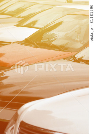 Roofs of several cars. A lot of cars stand close at rush hour Roofs of several cars. A lot of cars stand close at rush hour 81181596