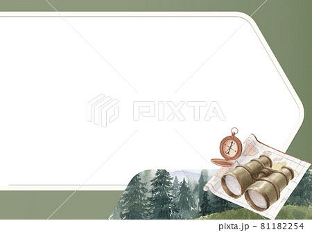 Happy camper frame watercolor Happy camper frame watercolor 81182254