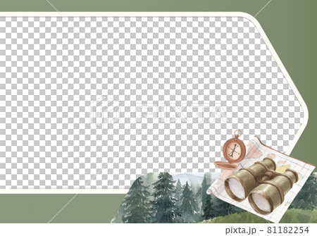 Happy camper frame watercolor Happy camper frame watercolor 81182254