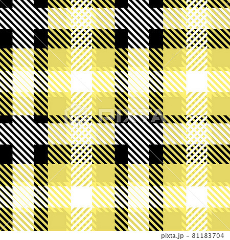 Vector Yellow Plaid Check Teen Seamless Pattern in Geometric Abstract Style Can be used for Summer Fashion Fabric Design, School Textile Classic Dress, Picnic Blanket, Retro Print Girly Shirt 81183704