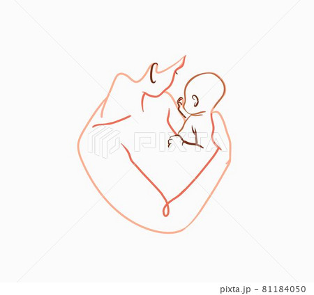 Hand drawn vector abstract stock flat graphic contemporary line art,aesthetic fashion illustration with bohemian,beautiful modern female with a baby in her arms in simple trendy style,for branding. Hand drawn vector abstract stock flat graphic contemporary line art,aesthetic fashion illustration with bohemian,beautiful modern female with a baby in her arms in simple trendy style,for branding. 81184050