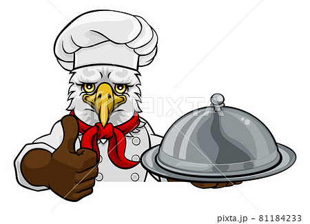Eagle Chef Mascot Sign Cartoon Character 81184233