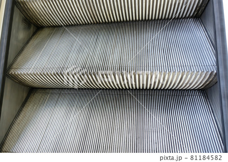 stainless steel escalator close up stainless steel escalator close up 81184582
