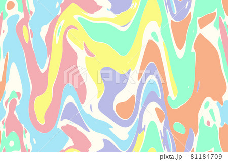 優しいパステルカラーの迷彩風マーブリング 81184709
