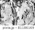 Handmade marble texture. Fluid paints. Can be used for print, background, textile, design of posters, cards, wallpapers. Modern artwork. Marbling drawing brush. White , black and grey colours 81186169