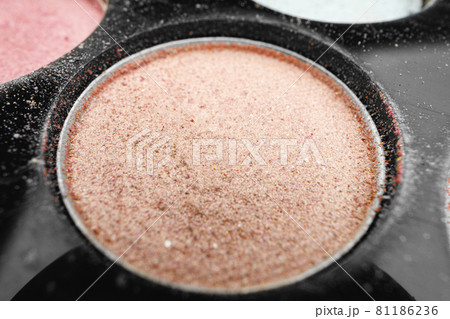 Eye make up circle eyeshadows close up 81186236