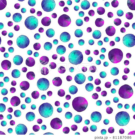 Seamless pattern. Watercolor abstract background. round brushstrokes. On white . Colorful and endless rainbow. Violet blue bubble gum Seamless pattern. Watercolor abstract background. round brushstrokes. On white . Colorful and endless rainbow. Violet blue bubble gum 81187086
