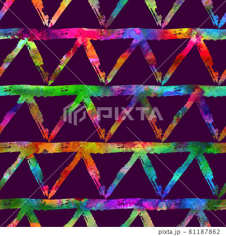 Brush Stroke Geometric Grung Pattern Seamless in Rainbow Color Background. Gunge Collage Watercolor Texture for Teen and School Kids Fabric Prints Grange Design with line Brush Stroke Geometric Grung Pattern Seamless in Rainbow Color Background. Gunge Collage Watercolor Texture for Teen and School Kids Fabric Prints Grange Design with line 81187862