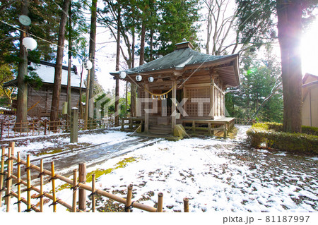 岩手県の世界遺産 冬の中尊寺 観音堂 岩手県の世界遺産 冬の中尊寺 観音堂 81187997