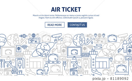 Air Ticket Banner Design 81189092
