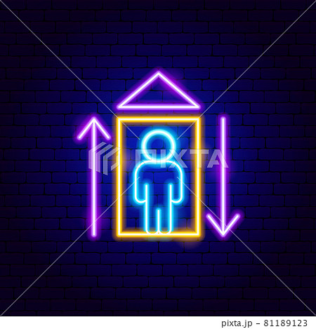 Elevator Neon Sign Elevator Neon Sign 81189123