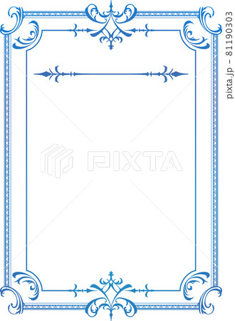 フレーム レトロでファンタジックな飾り枠のイラスト素材