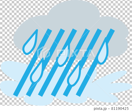 heavy rain, guerrilla rainstorm, vector 81190425