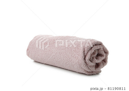 Clean rolled towel isolated on white background Clean rolled towel isolated on white background 81190811