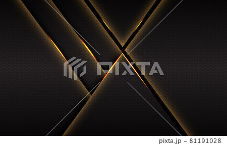 Abstract gold light on dark grey metallic hexagon mesh design modern futuristic background vector Abstract gold light on dark grey metallic hexagon mesh design modern futuristic background vector 81191028