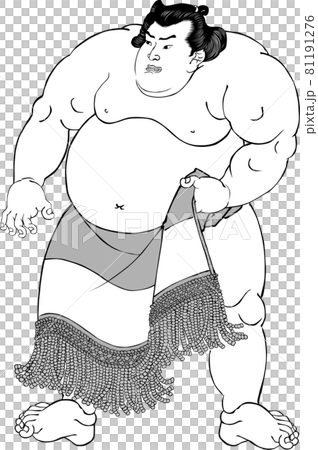 浮世絵　相撲取り　その43 81191276