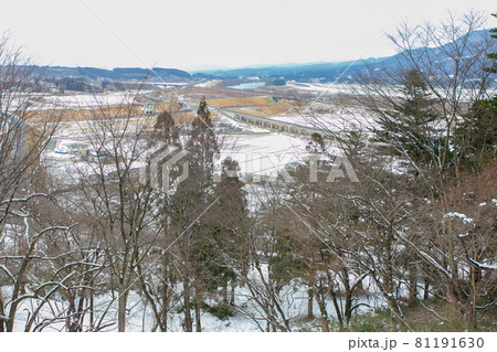岩手県の世界遺産 冬の中尊寺からの眺望 岩手県の世界遺産 冬の中尊寺からの眺望 81191630